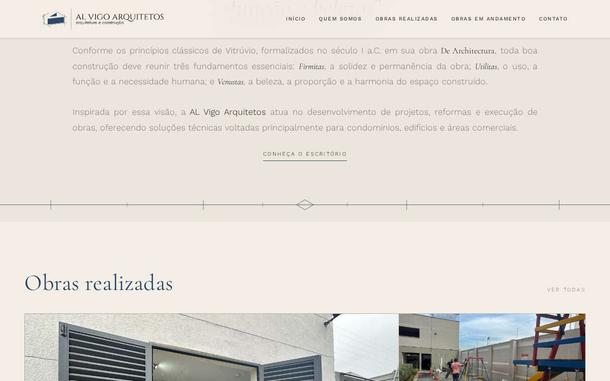 AL Vigo Arquitetos — Apresentação das obras em grade editorial