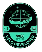 Wix Velo Developer Certified badge